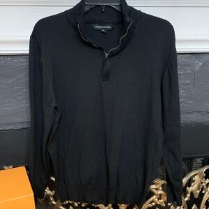 Men's Tricots st Raphael Black Zip-Up Sweater by Brooks Brothers